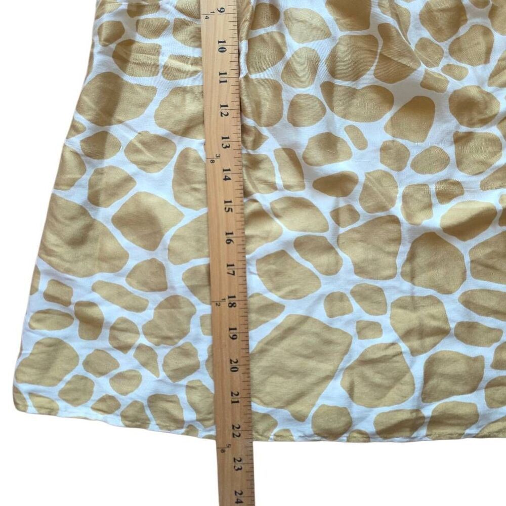 J crew womens Sz 2 100% silk hayworth Giraffe cami tank top blouse golden beige - Picture 6 of 7